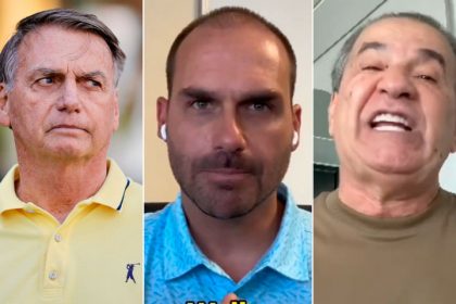 Jair Bolsonaro, Eduardo Bolsonaro e Silas Malafaia