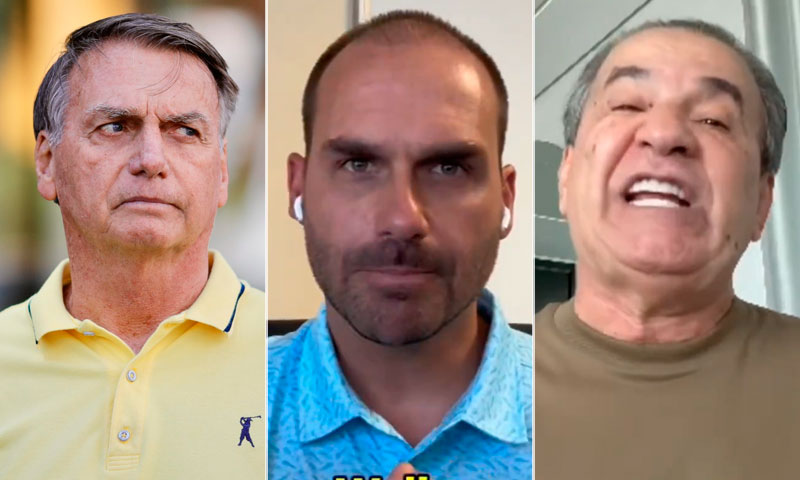 Jair Bolsonaro, Eduardo Bolsonaro e Silas Malafaia