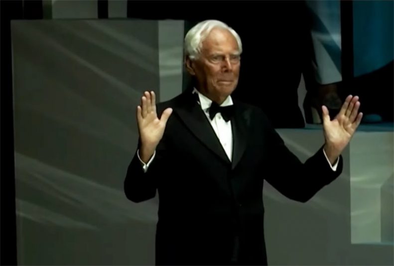 Causa da morte do estilista Giorgio Armani não foi divulgada (Imagem: Globo News/YouTube)