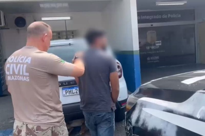 O suspeito, que tem 34 anos, estava sendo procurado pela polícia após vítima denunciar o caso (Foto: WhatsApp/Reprodução)