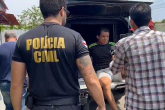 Manuel Souza Costa, conhecido como “Manel”, 38, foi preso pela Polícia Civil do Amazonas, em Coari (Foto: WhatsApp/Reprodução)