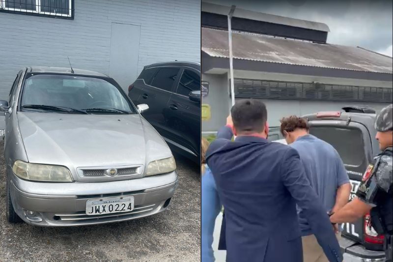 A polícia prendeu Márcio Robson e apreendeu o veículo na tarde desta quinta-feira (25)