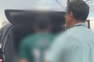 A prisão aconteceu no bairro Petrópolis, na zona Sul da cidade (Foto: WhatsApp/Reprodução)