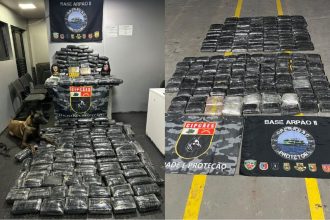 Droga apreendida em embarcação foi avaliada em R$ 3,6 milhões (Foto: PC-AM/WhatsApp/Reprodução)