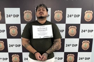 Valdeilson de Souza Golvin, conhecido como “Menor Sheik”, foi preso pela Polícia Civil do Amazonas (Foto: Divulgação/PC-AM)