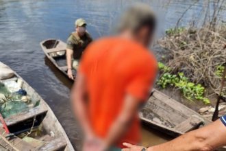 O homem, de 36 anos, foi preso por agentes da Polícia Civil do Amazonas em Coari, no interior do estado (Foto: WhatsApp/Reprodução)