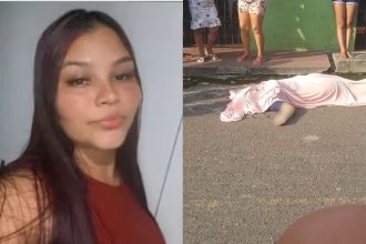 Aline Taiane Oliveira Azevedo, 24, foi assassinada com tiros na cabeça no bairro Biribiri, no município de Manacapuru (Foto: WhatsApp/Reprodução)