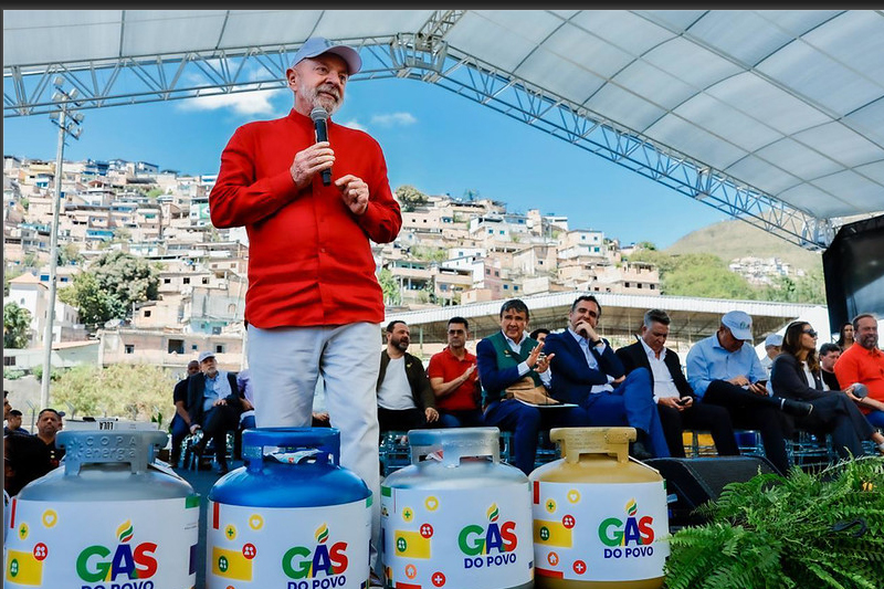 Presidente Lula ao lançar o programa Gás o Povo: sociedade tem que pressionar contra projeto de anistia (Foto: Ricardo Stuckert/PR)