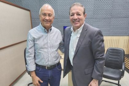 Aderson Frota e Marcelo Salum no programa Virando o Jogo (Foto: Divulgação)