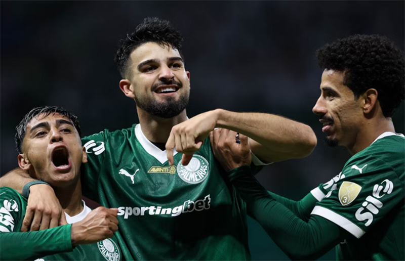Flaco López marcou dois gols na vitória do Palmeiras (Foto: Cesar Greco/Palmeiras/by Canon)