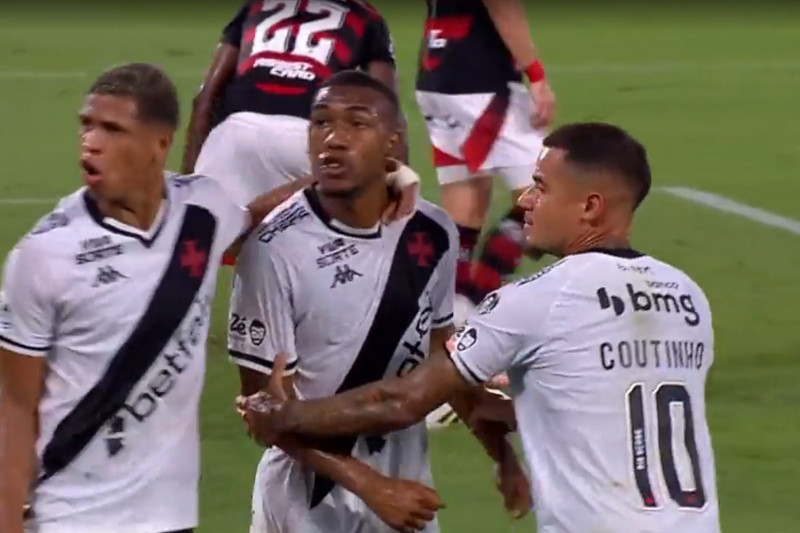 Rayan fez o gol do Vasco no empate com o Flamengo (Imagem: GE/YouTube/Reprodução)