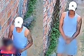 O suspeito foi flagrado por câmeras de monitoramento (Imagem: Divulgação/Redes sociais)