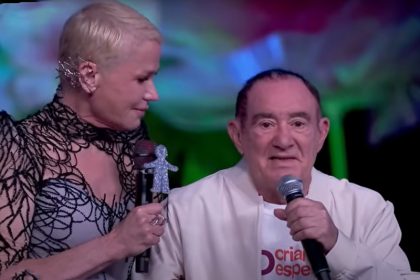 Xuxa com Renato Aragão no Criança Esperança: emoções (Imagem: TV Globo/Reprodução)