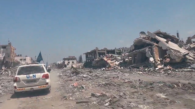 Destruição em Gaza