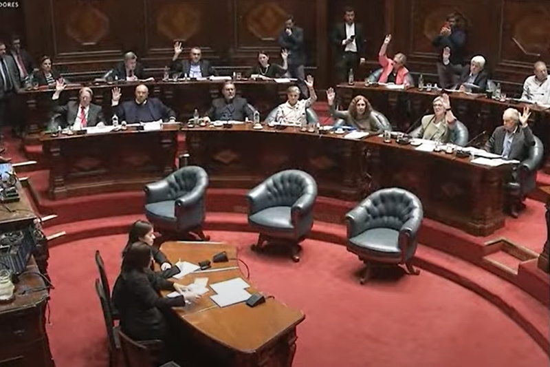Senadores uruguaios votam pela aprovação da eutanásia no país (Imagem: YiuTube/Reprodução)