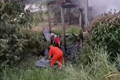Ambos foram encontrados mortos, carbonizados (Foto: Rede social/reprodução)