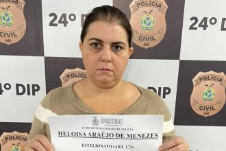 Ela foi presa em razão de sentença condenatória definitiva (Foto: WhatsApp/Reprodução)
