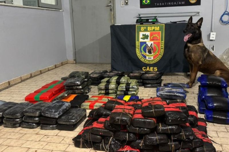 A apreensão ocorreu durante uma fiscalização de rotina no porto de Tabatinga (Foto: Divulgação)