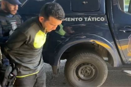 Gil Monteiro de Souza foi preso por agentes da Guarda Municipal de Manaus (Foto: WhatsApp/Reprodução)