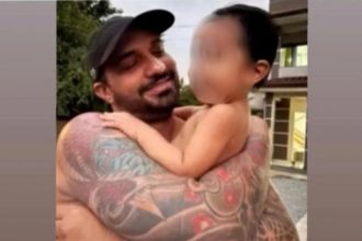 Alexandre Araújo Brandão, de 39 anos, foi morto; filha de 1 ano e 8 meses ficou ferida (Foto: Reprodução/WhatsApp)