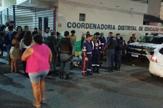 O Samu (Serviço de Atendimento Móvel de Urgência) apenas constatou a morte da vítima (Foto: WhatsApp/Reprodução)