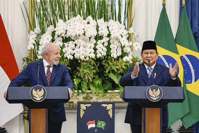 Lula com Prabowo Subianto: desejo de disputar outras eleições (Foto: Ricardo Stuckert/PR)