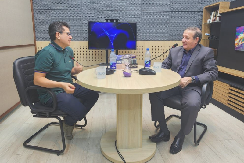 Aldrim Almeida e Marcelo Salum no programa Virando o Jogo (Foto: Divulgação)