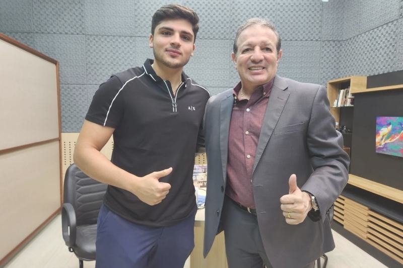 André Filho e Marcelo Salum no programa Virando o Jogo (Foto: Divulgação)