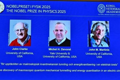 John Clarke, Michel Devoret e John Martinis ganham o Nobel de Física (Imagem: YouTube/Reprodução)