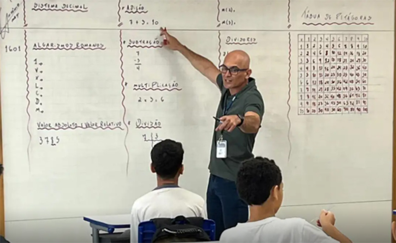 Professor Marcos Nunes: desafio é motivar e chamar atenção dos alunos (Foto: Marcus Nunes/Acervo pessoal)