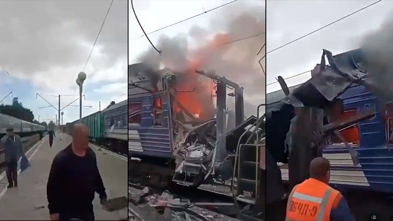 Trem atingidos na Ucrânia