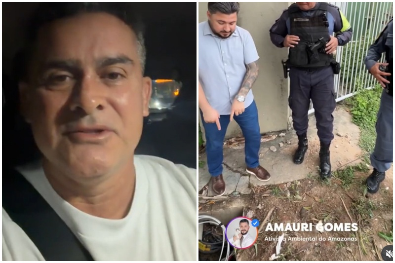 Prefeito David Almeida acusou o vereador Amauri Gomes de sabotar roda-gigante (Imagens: Instagram/Reprodução)