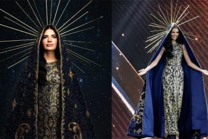 Maria Gabriela Lacerda vestida como Nossa Senhora Aparecida: homenagem à santa brasileira (Imagem: Instagram/Reprodução)