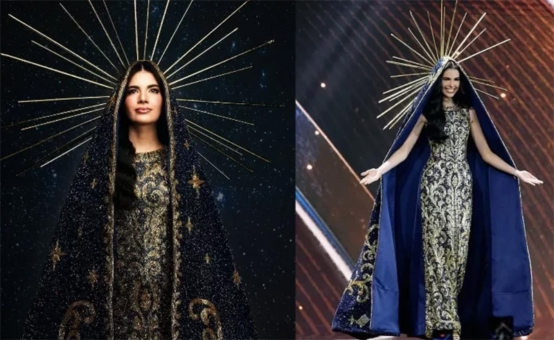 Maria Gabriela Lacerda vestida como Nossa Senhora Aparecida: homenagem à santa brasileira (Imagem: Instagram/Reprodução)