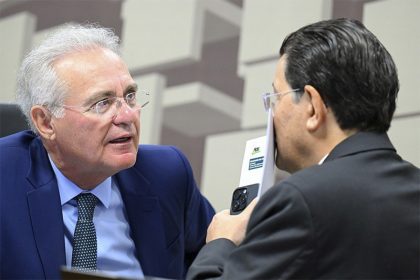 Senadores Renan Calheiros e Eduardo Braga: projeto sobre aumento de impostos para bets (Foto: Andressa Anholete/Agência Senado)