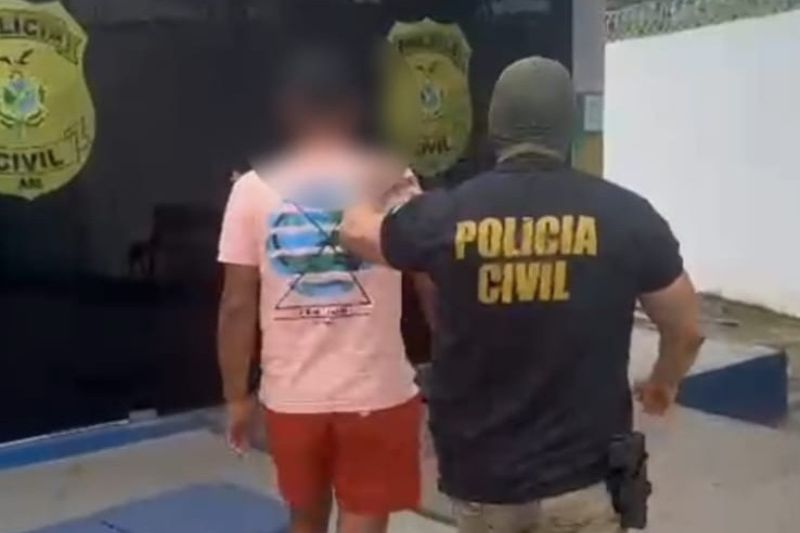 O suspeito foi preso pela Polícia Civil em Beruri (Foto: Divulgação)