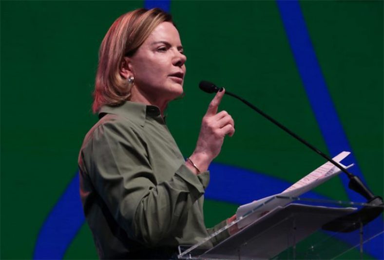 Ministra Gleisi Hoffmann critica PL Antifacção e mudanças feitas pelo relator (Foto: Gil Ferreira/SRI-PR)