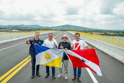 Lula na inauguração de ponte no Pará: defesa da soberania (Foto: Ricardo Stuckert/PR)