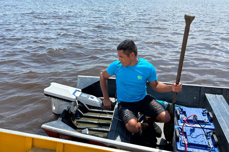 A tecnologia é adaptada aos rios amazônicos (Foto: Thiago Gonçalves)