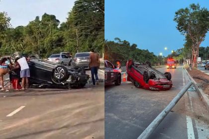 Os três veículos envolvidos — Amarok, Polo e Siena — foram apreendidos e apresentados (Foto: WhatsApp/Reprodução)