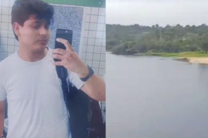 O corpo de Carlos Abraão Saraiva de Souza, 18 anos, foi encontrado por bombeiros (Foto: WhatsApp/Reprodução)