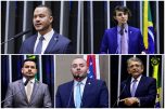 Adail, Amom, Alberto Neto, Fausto Júnior e Pauderney votaram para reduzir pena de golpistas (Fotos: Agência Câmara)