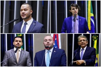 Adail, Amom, Alberto Neto, Fausto Júnior e Pauderney votaram para reduzir pena de golpistas (Fotos: Agência Câmara)