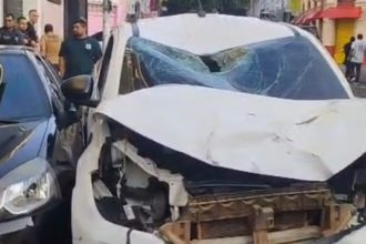 Ney da Silva Moura, 47 anos, conduzia sua motocicleta e foi atingido por um carro (Foto: WhatsApp/Reprodução)