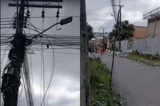 No bairro São José, na zona Leste, moradora denuncia a falta de energia elétrica no local (Foto: WhatsApp/Divulgação)