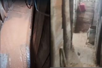 Imagens compartilhadas nas redes sociais mostram o local antes do acidente (Foto: WhatsApp/Reprodução)