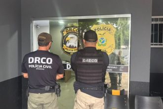 Policiais civis auxiliam Gaeco na Operação Aurora Operação (Foto: Divulgação/Gaeco/MPAM)