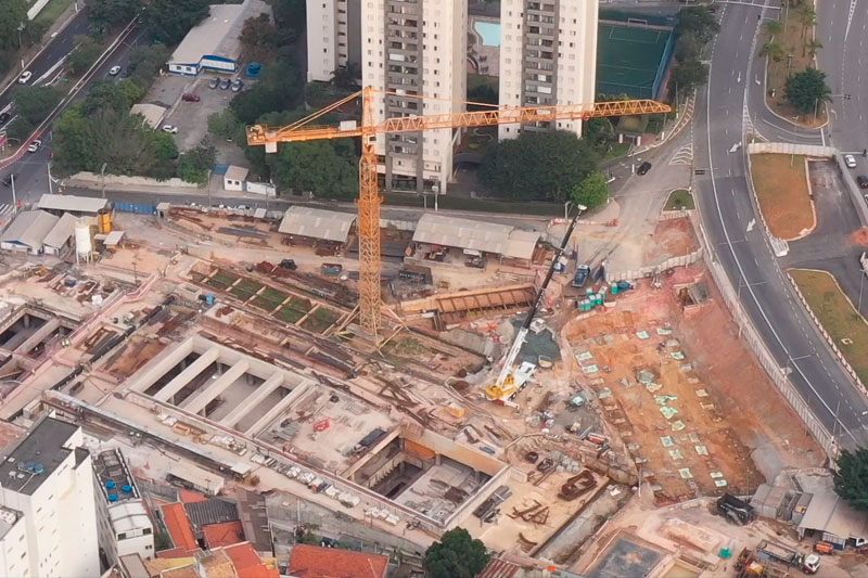 Obra de expansão do Metrô