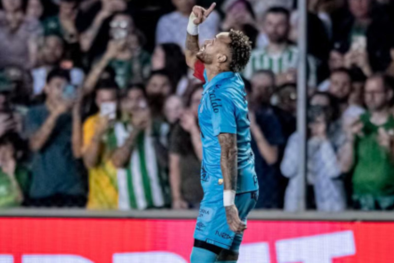Neymar marcou os três gols da vitória do Santos (Foto: Leo Piva/Santos FC)