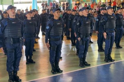Formatura de novos guardas municipais: reforço no patrulhamento ostensivo (Imagem: Reprodução/Facebook)